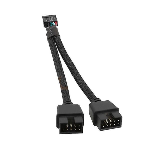 Bundkort USB 9-pin Interface Header Splitter 1 til 2 Forlængerkabel Adapter