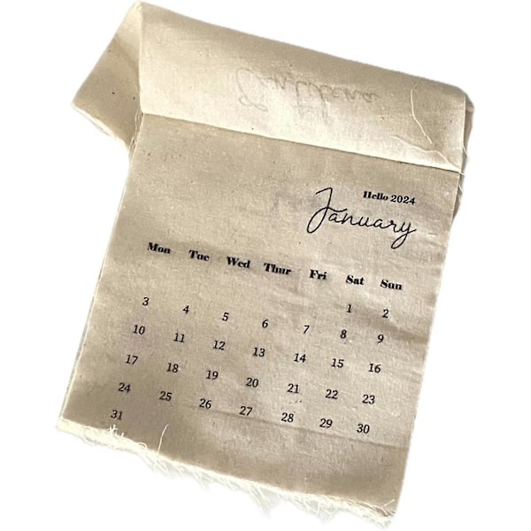 Modern väggkalender i tyg 2024 - Praktisk mötesorganisatör för kontor och klassrum - Månadskalender med högkvalitativt material