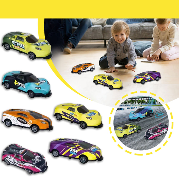 6 stk Stunt Legetøjsbil Kreativitet- Minibilmodeller Træk tilbage Køretøjer Små spil Præmier til børn Børn Drenge