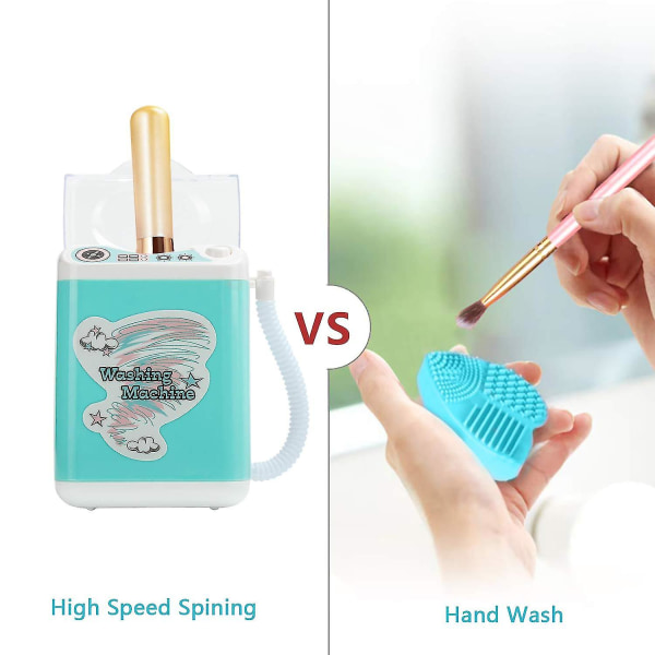 Mini Elektrisk Makeup Brush Cleaner Makeup Svamp Vaskemaskine Dukkehus Legetøj