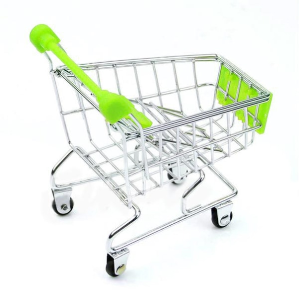 Mini Supermarket Handcart Handlevogn Handlevogn Modus Oppbevaringskurv Skrivebord GN