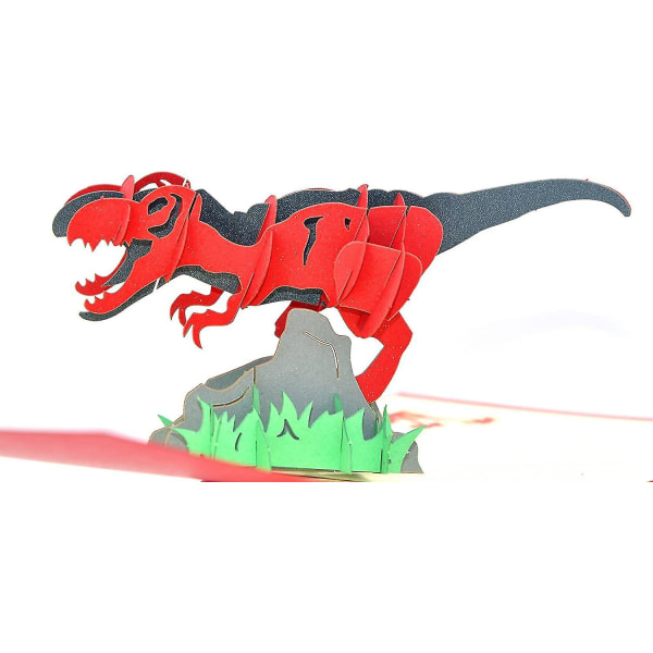 Dinosaur 3d Popup lykønskningskort Blankt kort, der passer til de fleste lejligheder