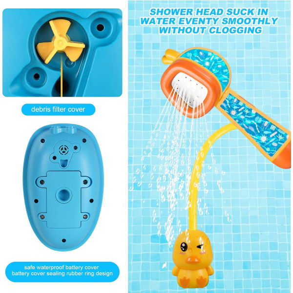 Baby Badleksaker Set med 3PCS Olika Sprutade Anka och 1PCS Anka Dusch