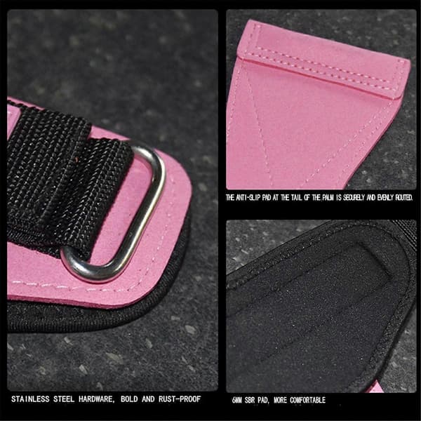 Träningshandskar Herr Pull-Ups Push Mikrofiber Handleddsstöd Hårda Drag Kraft Pink