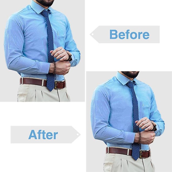 Skjorta för män Skjorta Strumpeband För män Elastisk justerbar skjortahållare Skjorta med låsande halkfria clips (1 par, svart)