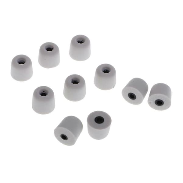 10x 3,0 mm Eard Memory Foam Ørepropper for In-Ear Hodetelefon Svart gray