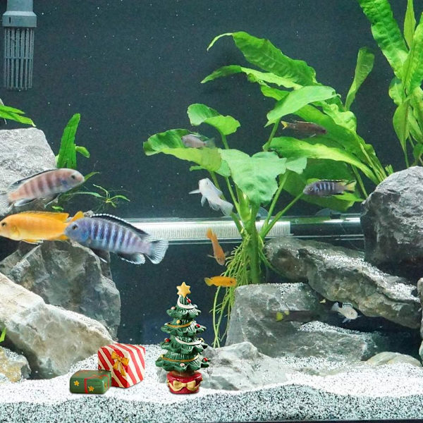 Håndværk dekoration akvarium ornament harpiks jul