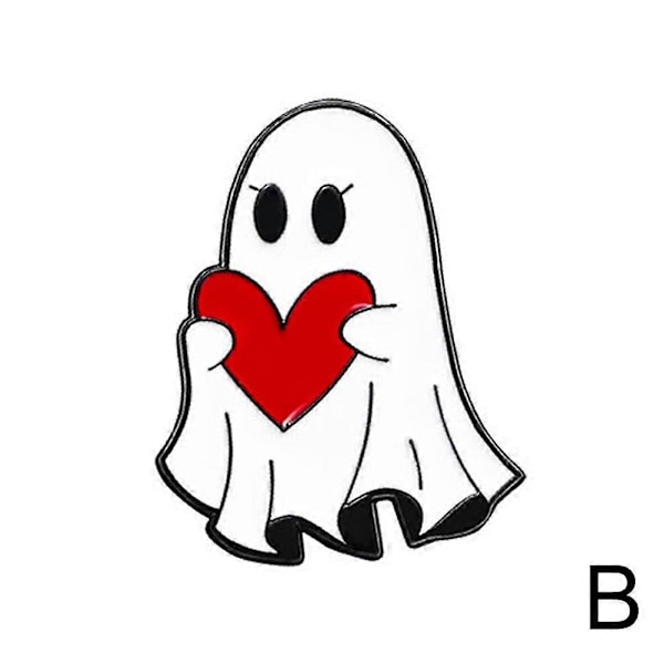 Cute Cartoon Ghost Enamel Brooch Creative Halloween Funny Gift Lapel Pin