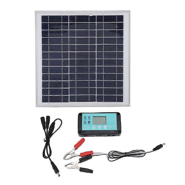 100W 12V Solpanelssats med laddningsregulator MPPT Aluminiumsolpanel för utomhusbruk Husbil Camping Båt