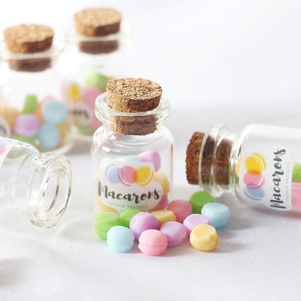 Miniatyr möbler leksak dockhus DIY dekoration tillbehör Mini Macarons Can