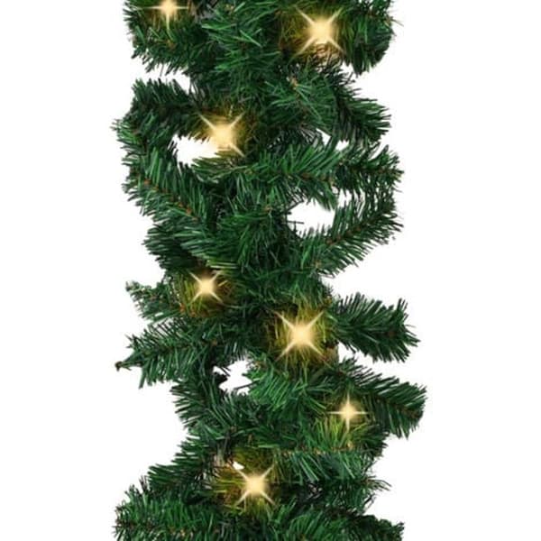vidaXL 10 m LED Julekrans Blanc