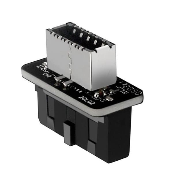 USB 3.0 intern header till USB 3.1/3.2 typ C front typ E adapteromvandlare A