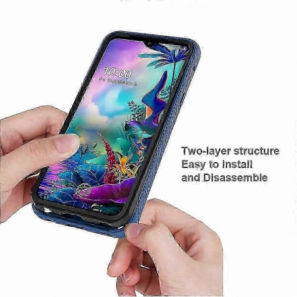LG V50S ThinQ 5G / G8X ThinQ Stjernehimmel Ensfarget Støtsikkert PC+TPU Deksel