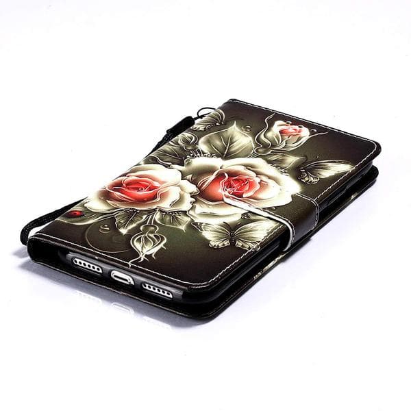 Lompakkokotelo Apple iPhone 11 - Ruusut