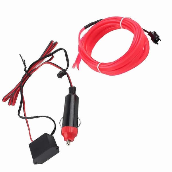Indvendig dekorativ belysning Auto LED EL Kold Lampe Lysstrimmel Bilmodifikationsdele, Pink