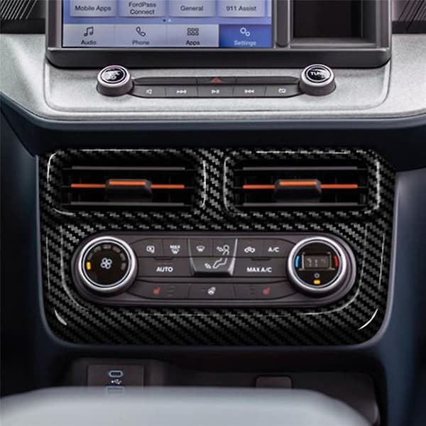 Til Maverick 2022+ Kulfiber Bil Centerkonsol Udluftning A/C Knap Ramme Dæksel Trim
