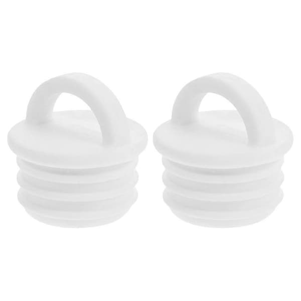2st Mopphink Avtappningsplugg Ersättningsändlock Propp 20 mm Gummitätningspluggar med Ringgrepp för Spin Flat Moppar och Hinksystem Vattenbalja 2,50X2,00X2,00CM Vit