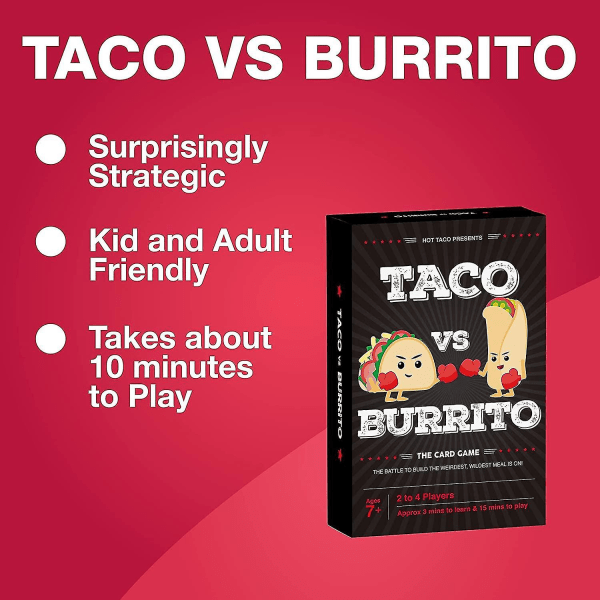 Taco vs. Burrito - Yllättävän strateginen korttipeli, jonka 7-vuotias loi