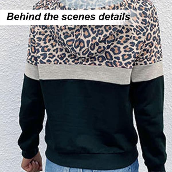 (newpattern) angerella kvinder Hættetrøje camouflage leopard top Pullover sweatshirt hætte med lomme snøre style9917