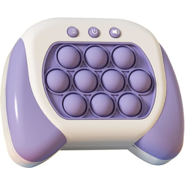 Spelkonsol för tidig utbildning Pop It Fidget Toy Fast Push Game Dekompressionsleksak white purple