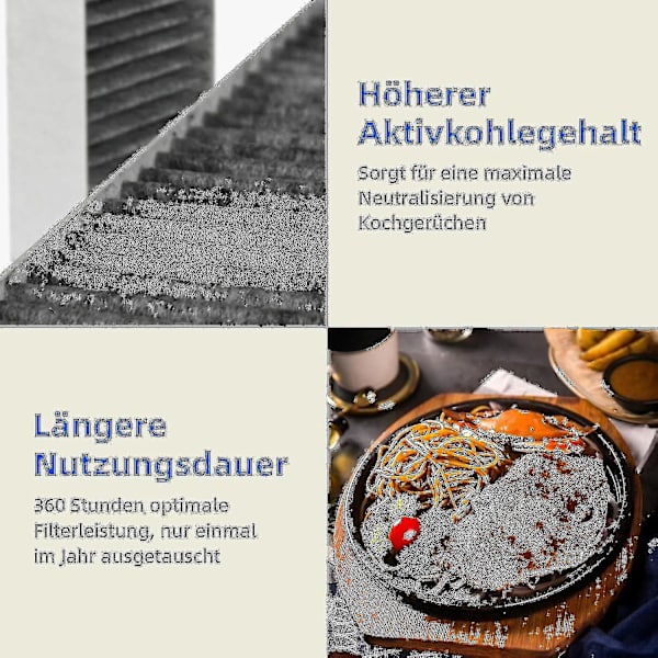 4 kpl aktiivihiilisuodatinta liesituulettimeen Siemens Hz9vrcr0 17004796 / Bosch Hez9vrcr0 17004805 / Neff Z821vr0