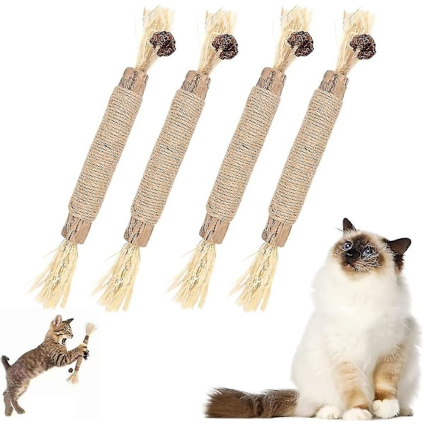 4 st Tugglepinnar, Naturliga Kattleksaker, Kattmynta Leksak För Katter, Kattpinnar, Katt Tand Nip, Katt Tand Rengöring, Kattunge Tandspottning Och Stressavlastning