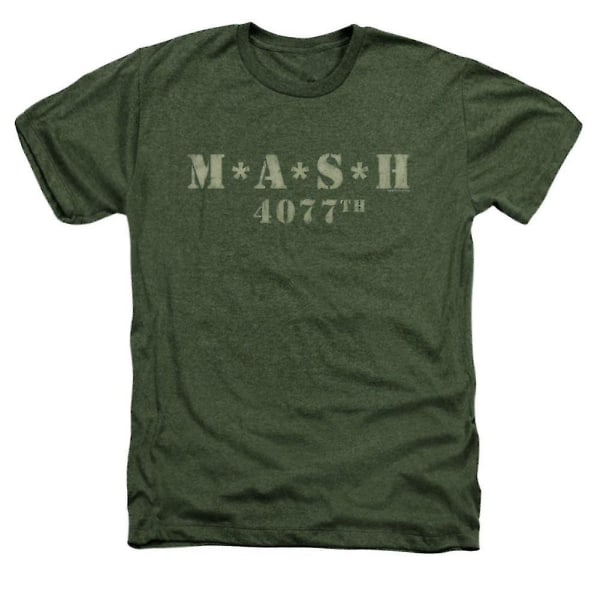 Mash Distressed Logo T-shirt Army Green XXXL