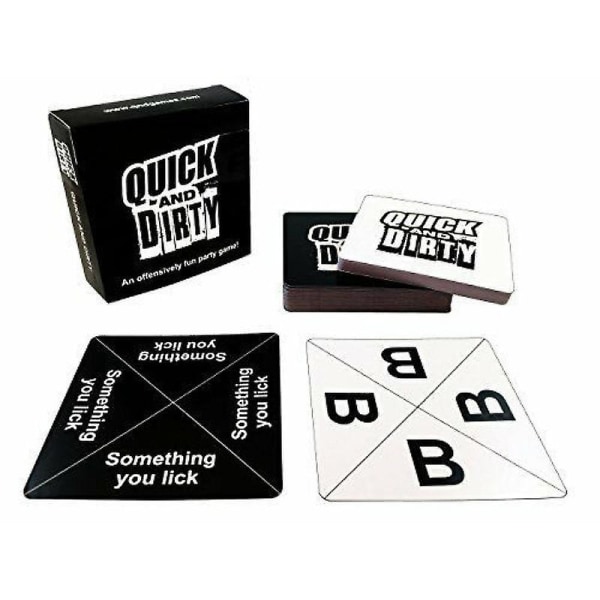 Fullt engelsk Quick And Dirty The Naked Now Q & A Game Card B