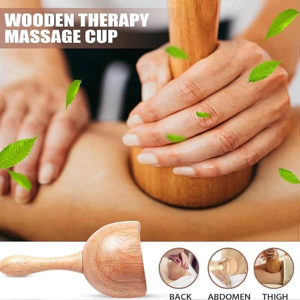 Professionelle massageværktøjer til træterapi 3-i-1 Maderoterapi-sæt Træmassager Lymfedrænage Massager