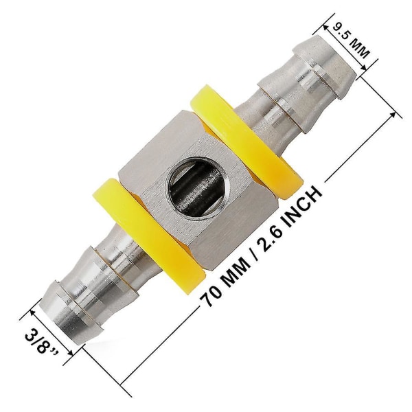 Universal brændstoftryksmåler 1/8 Npt(140 Psi) med 3/8 tommer brændstofledning Brændstoftryksmåler Sensor T