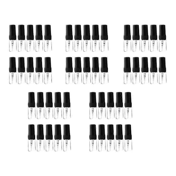 50 st mini bärbara parfymflaskor i glas, tomma sprayflaskor i glas i resestorlek (2 ml)