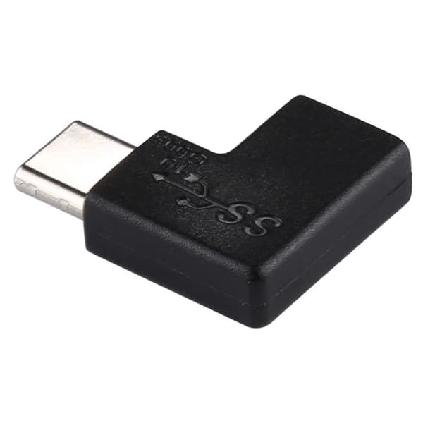 USB-C Naaras - USB-C Uros Adapteri 90 Astetta Musta size 20
