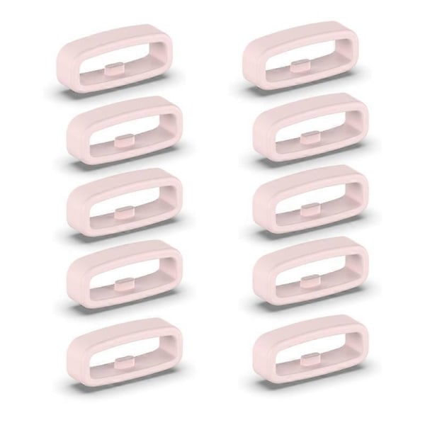 Silicone Retaining Loop 18/20/22mm Watch Band Fastener Replacement Accessories - Perfect Pink Pink 22MM