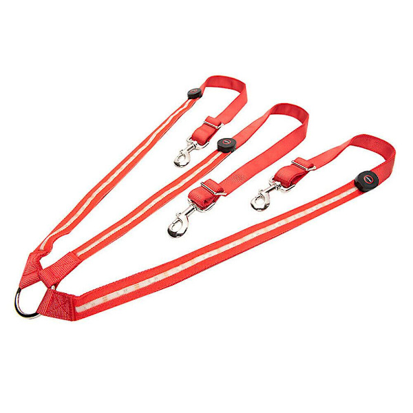 Selehest med LED-lys, refleksbelte for sikkerhet om natten, utstyr for ridning Red