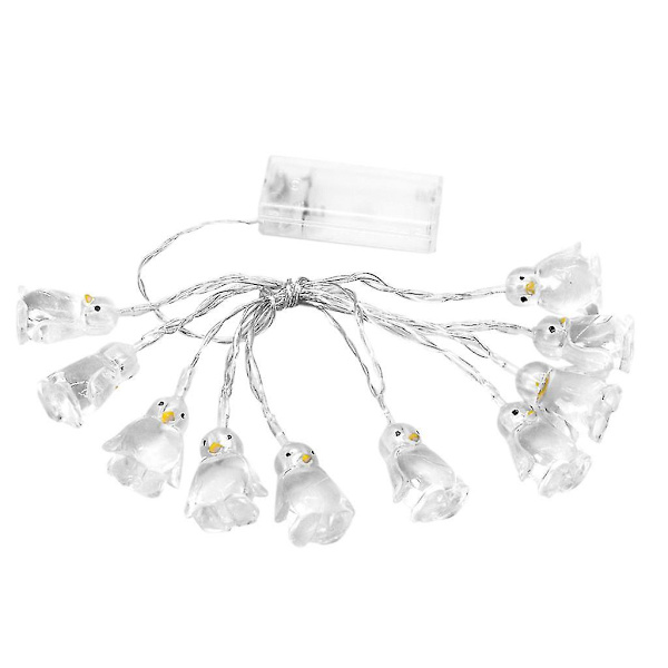 Pingvinformade ljusslingor 10 LED 1,65 m