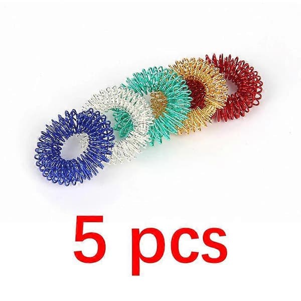 Akupressur Ring til Stresslindring & Afslapningsmassage 5pcs Random