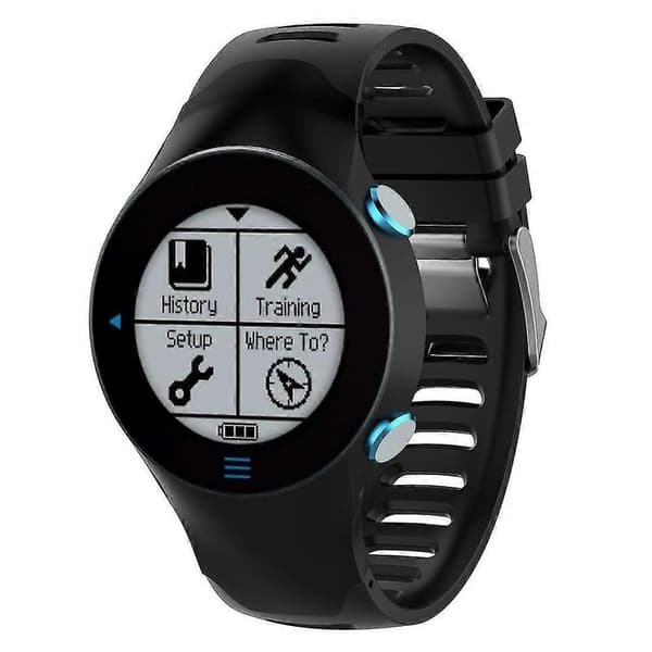 Silikoni Rannekello Ranneke Garmin Forerunner 610:lle Black