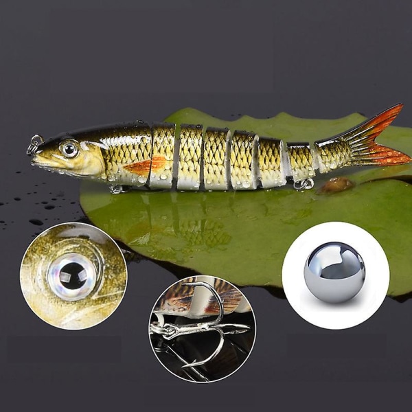 Robotiserad fiskedrag Elektrisk Wobbler För Gädda Elektronisk Multi Ledat Bete 9 Segment Auto Simning Swimbait