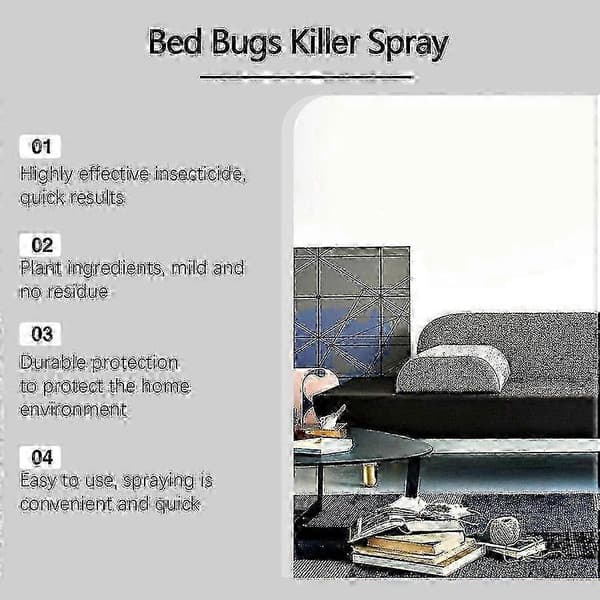 2025 Veggedyr Spray Dreper Insekter og Egg Forhindrer Lopper 250ml