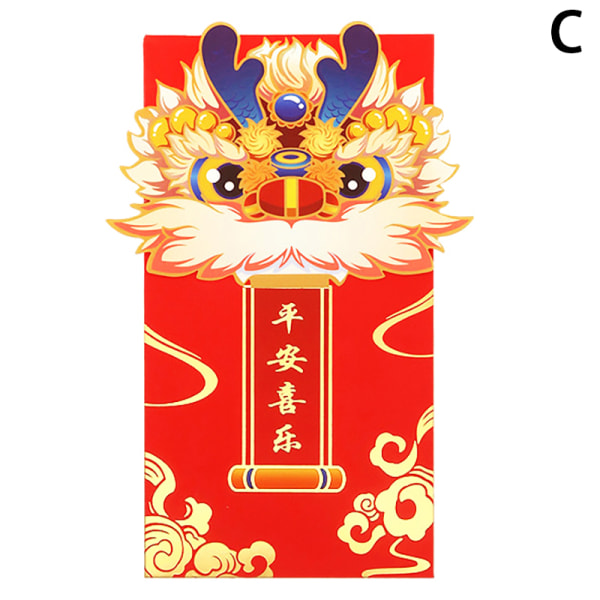 stk 2024 Year of the Dragon Spring Festival Rød kuvert Lucky Money C