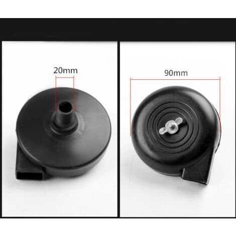 Pakke med 2 luftfiltre - 20 mm gevind - Til luftkompressor - Sort Black