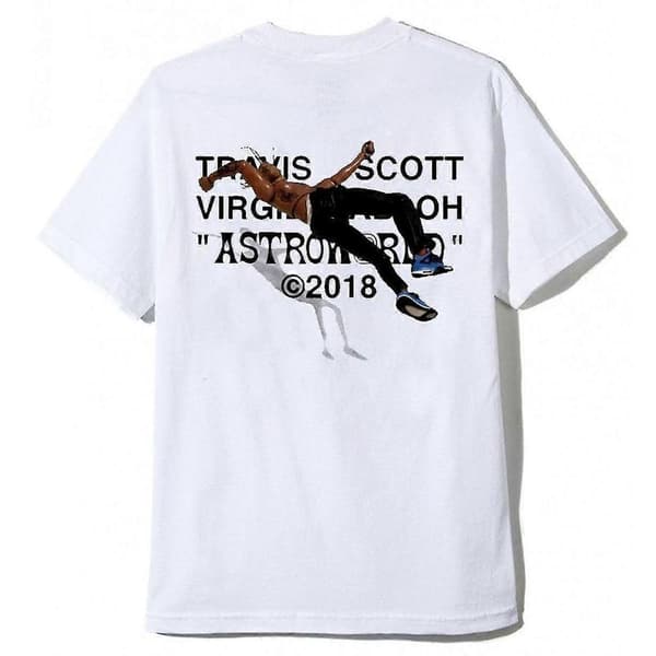 Hvit T-skjorte Travis Scott X Virgil Abloh White M