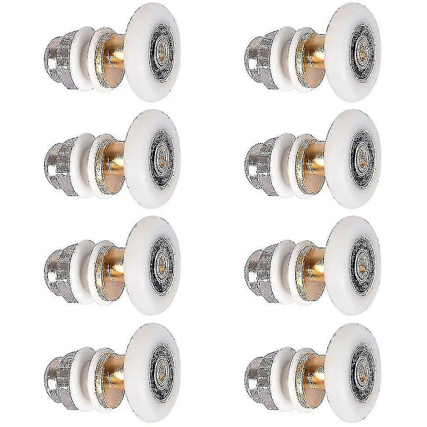 Dusjdør - Rullespinnhjul for dusjdør Skyvedører Dørrullerspinnhjul 8stk 23mm - Snngv