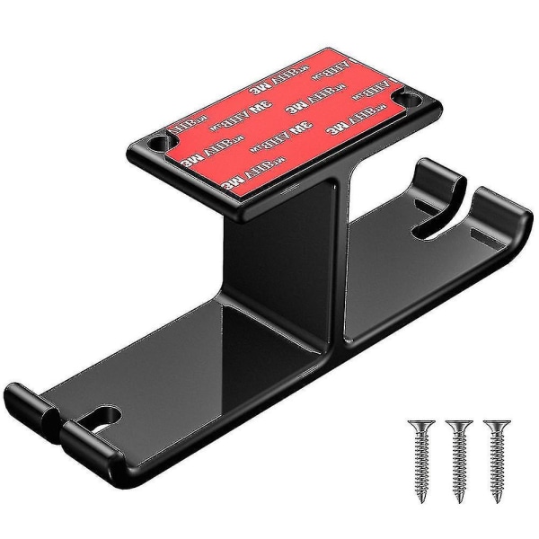 Headset-holder, Hovedtelefon-stand Hanger Hook Aluminium Stick-on Lim Under Desk Dual