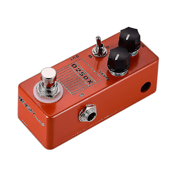 Moskyaudio D250x Mini Elektrisk Gitar Overdrive Preamp Effektpedal 2 Modeller Full Metal Shell True Bypass--