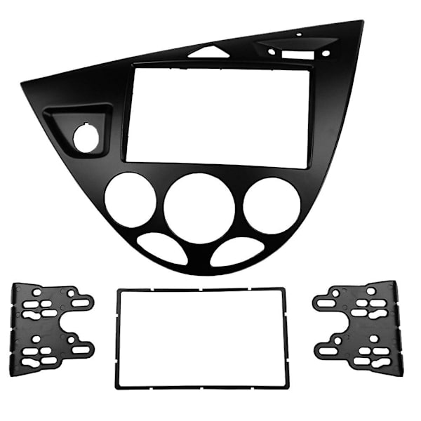 2 Din Radio Fascia til Focus / Fiesta Stereo Panel Radio Trim Kit Face Frame Lhd Refitting Installa Black