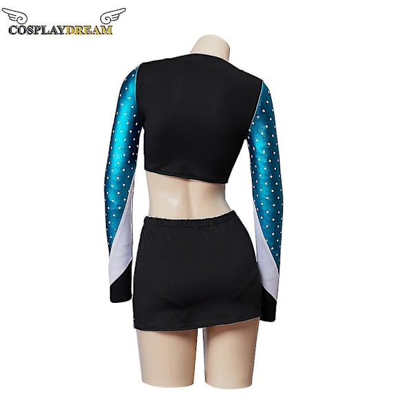 2023-euphoria Cheerleader Uniform Maddy Outfit Langærmet Crop Top Med Miniskørt Sæt High School Womens Cheerleading Kostume I M