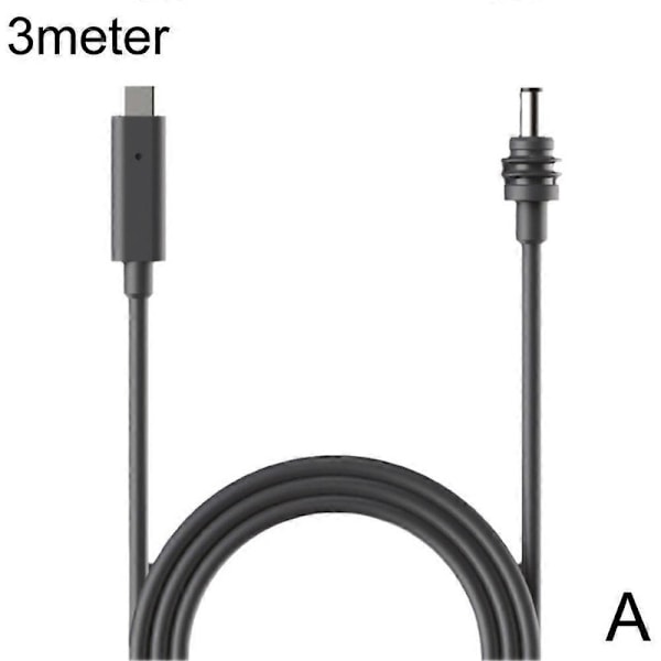 for STARLINK Mini USB-C til D C Strømkabel 100W med Lamper, Syv Fargelamper (FMY) 3m