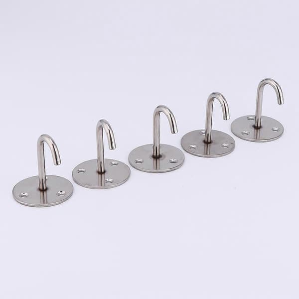 Afrundet Hus Fuglefoder Fuglefoder Hænger Loft Plantekrog Loftkroge Hængende Loft Lanterner Krog Silver 5.3X5.2cm