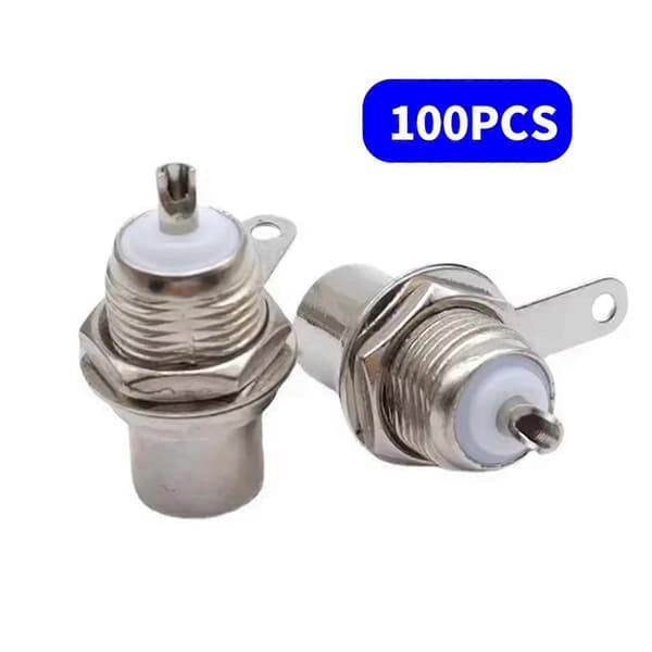 100 st Nickelpläterad Hona Socket Audio Video AV Socket
